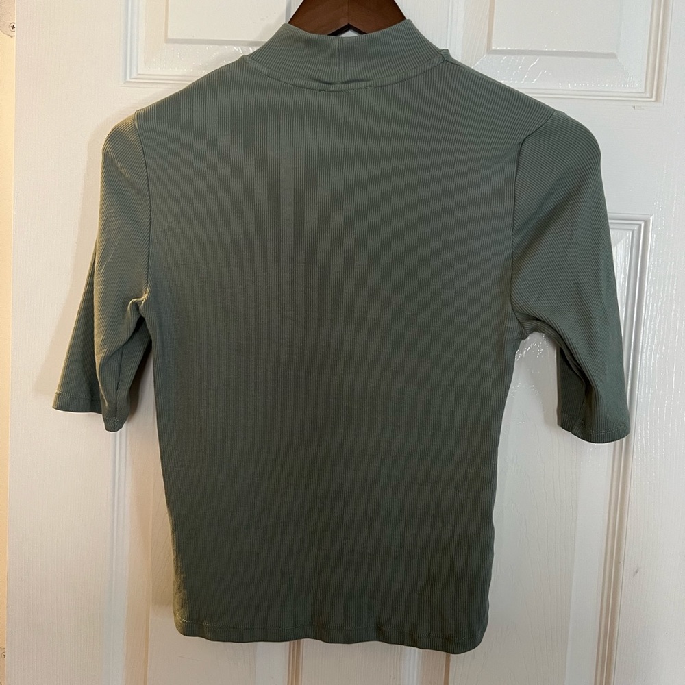 ZARA: Ribbed High Collar Top - Picture 5 of 6